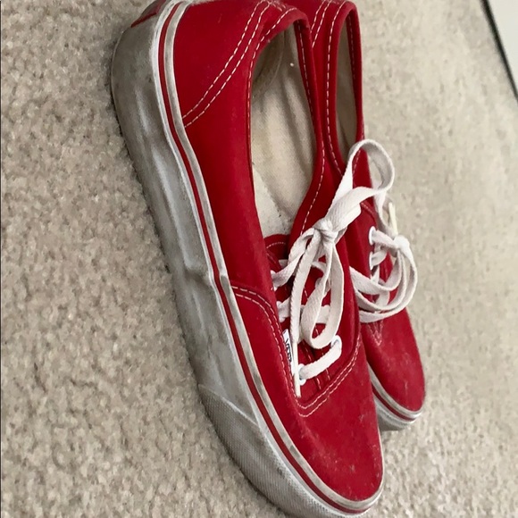 Red Authentic Vans - Picture 2 of 2